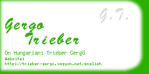 gergo trieber business card